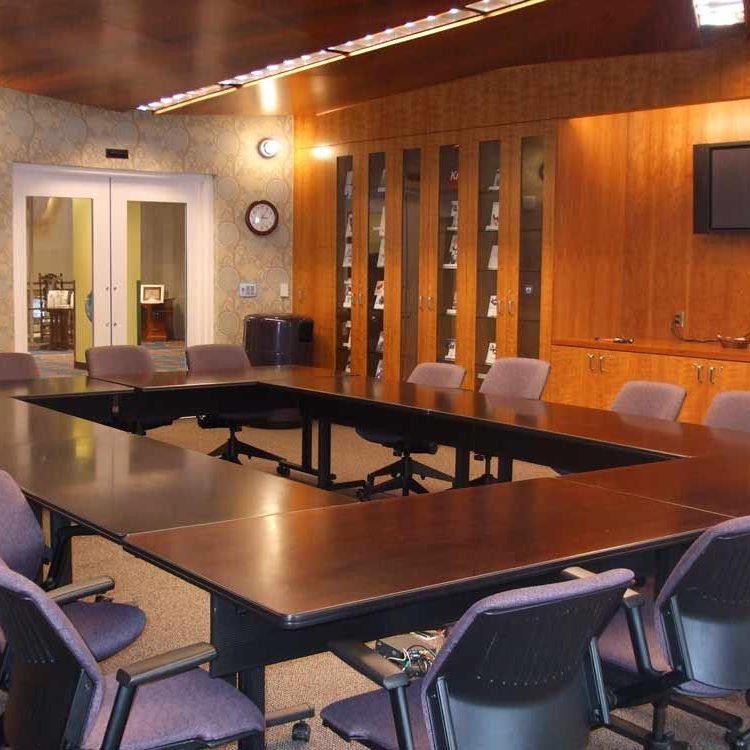 Image of the Boardroom set up to display general usage.